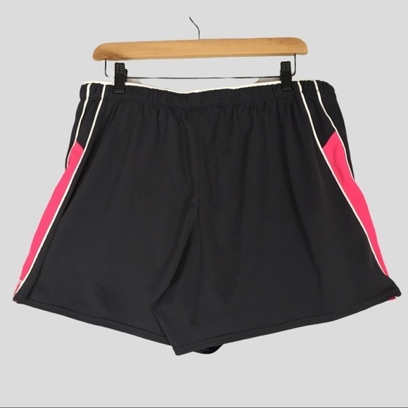 Champion Athletic Shorts Womens XL Gray Polyester Pink Stripe - Picture 2 of 8